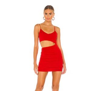 Superdown Red Cutout Mini Dress